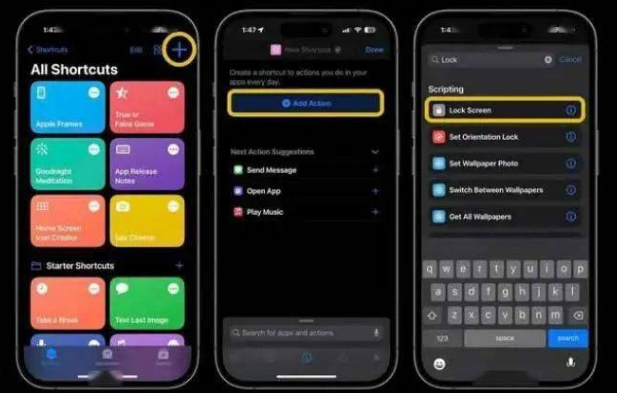 鄂托克苹果14锁屏维修店分享iPhone14升级iOS16.4后如何创建锁屏快捷方式 